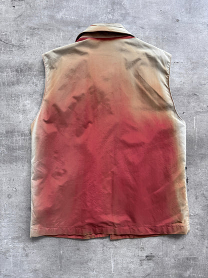 1990's Loro Piana Iridescent Ombre Layered Sailing Vest | Extra Large, Red
