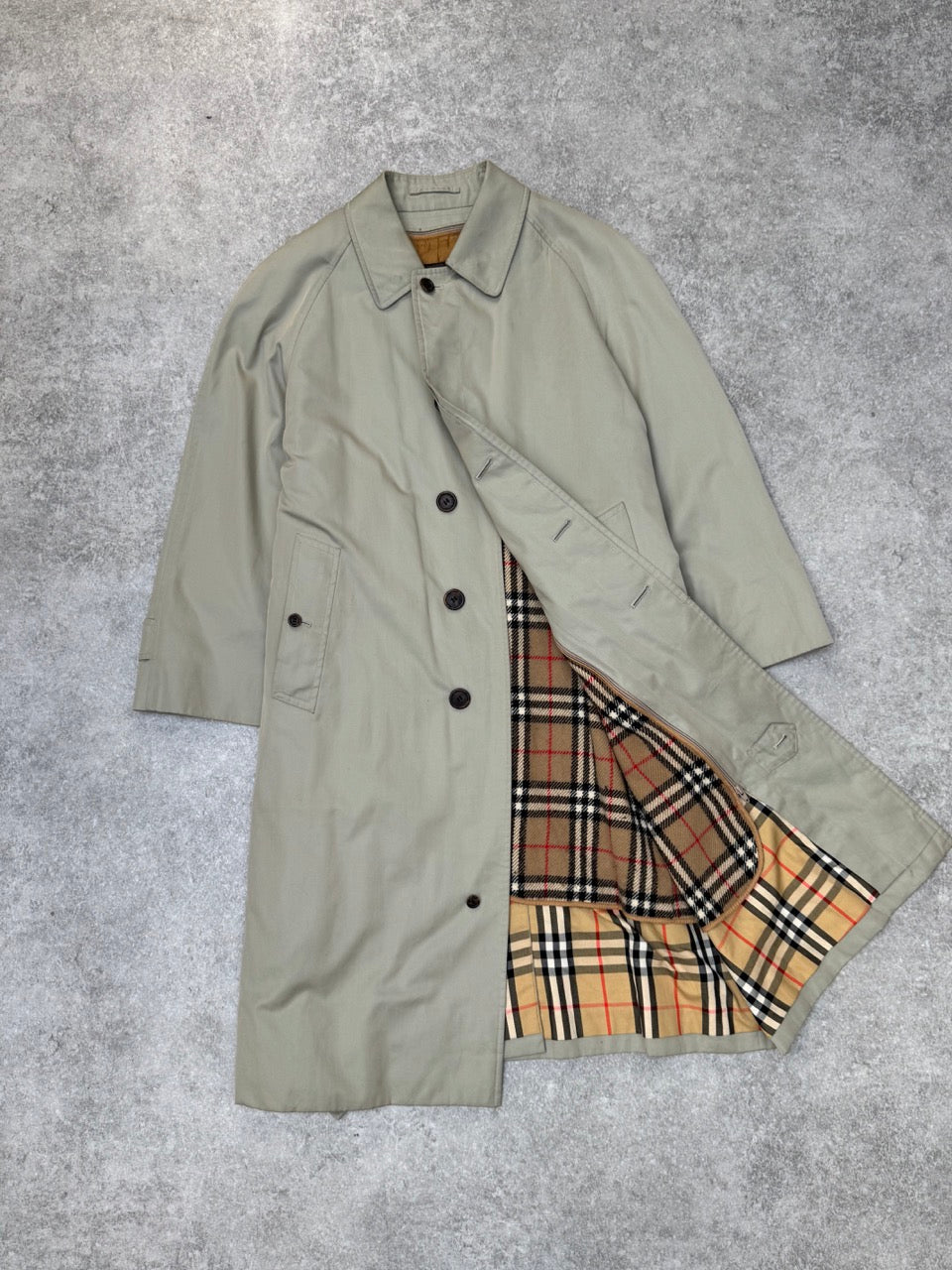 Burberry Detachable Nova Check Wool Lined Long Trench