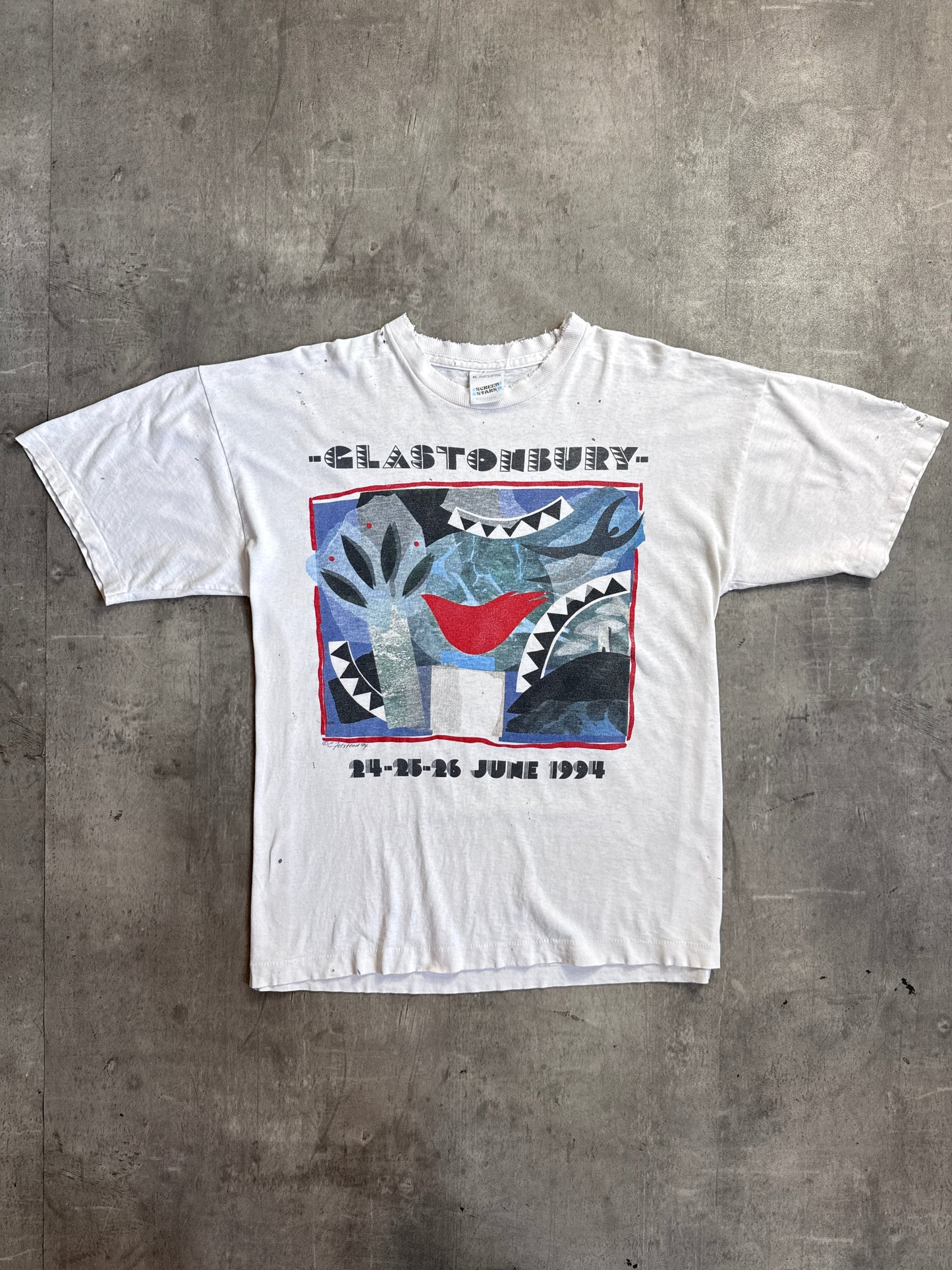 Glastonbury June 1994 Single Stitch Tee