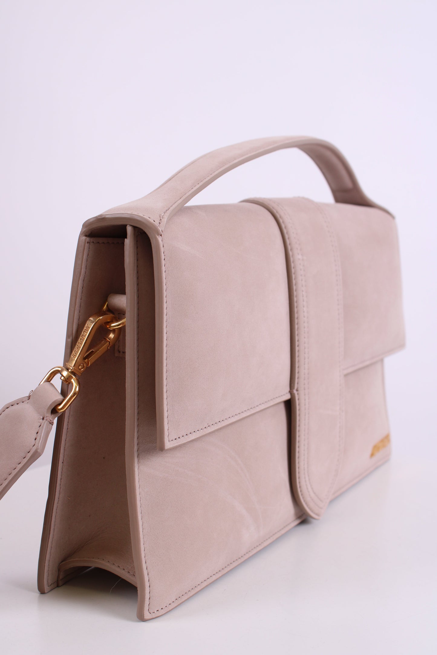 Jacquemus La Grande Bambino Suede Bag Beige | O/S, Beige