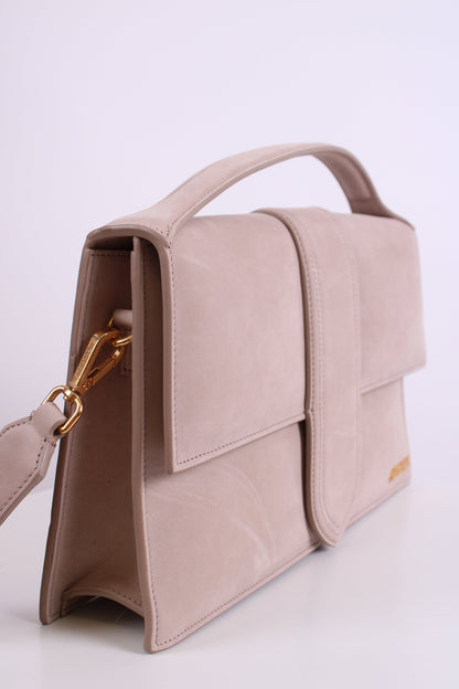 Jacquemus La Grande Bambino Suede Bag Beige | O/S, Beige