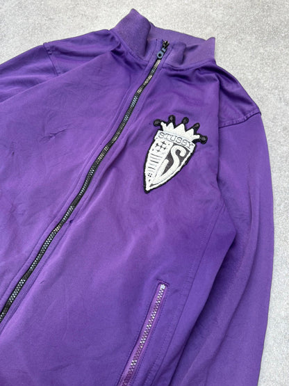Stussy Crown Logo Purple Zip Jacket
