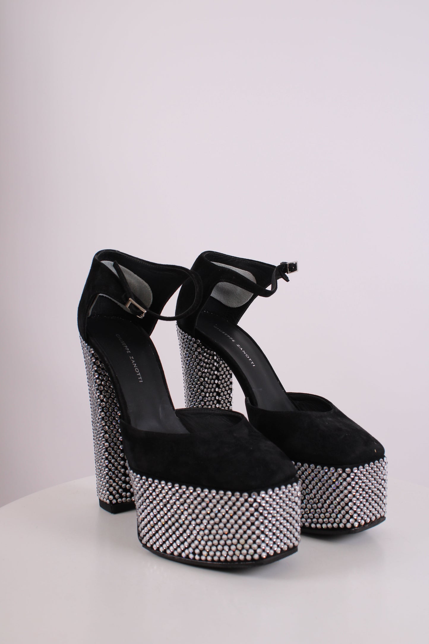 Giuseppe Zanotti Bebe Crystal Embellished Heels Black 39 | O/S, Black