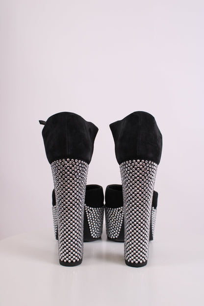 Giuseppe Zanotti Bebe Crystal Embellished Heels Black 39 | O/S, Black