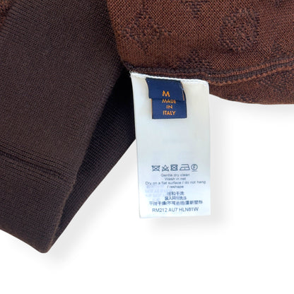 Louis Vuitton Wool Monogram Track Hoodie Brown - Tag