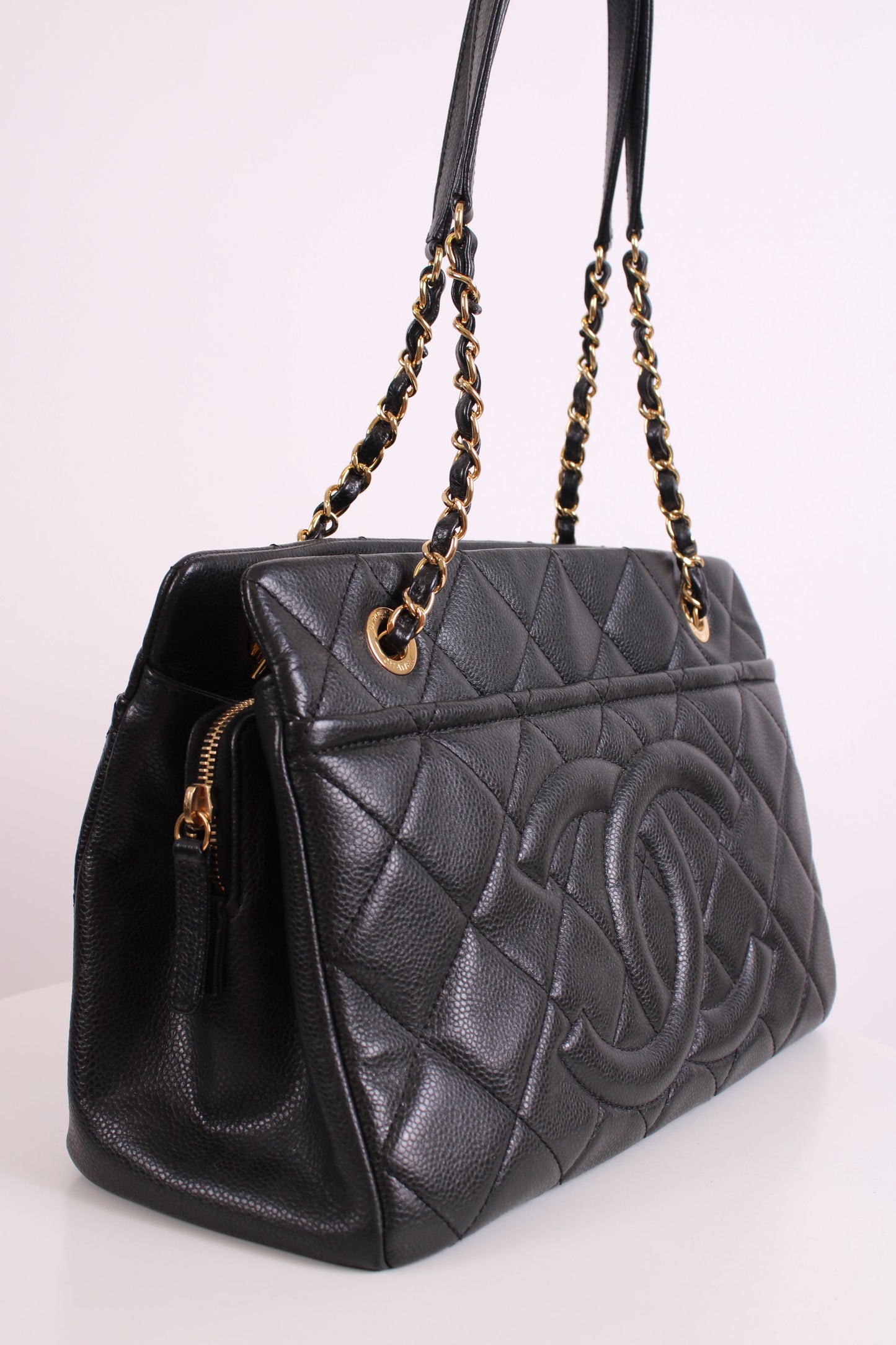 Chanel Timeless CC Caviar Tote Black | O/S, Black