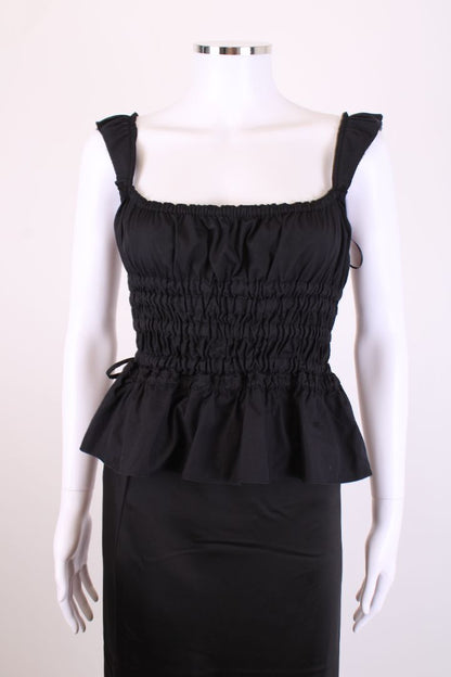 Brock Collection S/S Ruched Top Black S | Small, Black