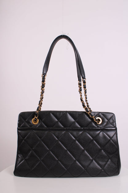 Chanel Timeless CC Caviar Tote Black | O/S, Black