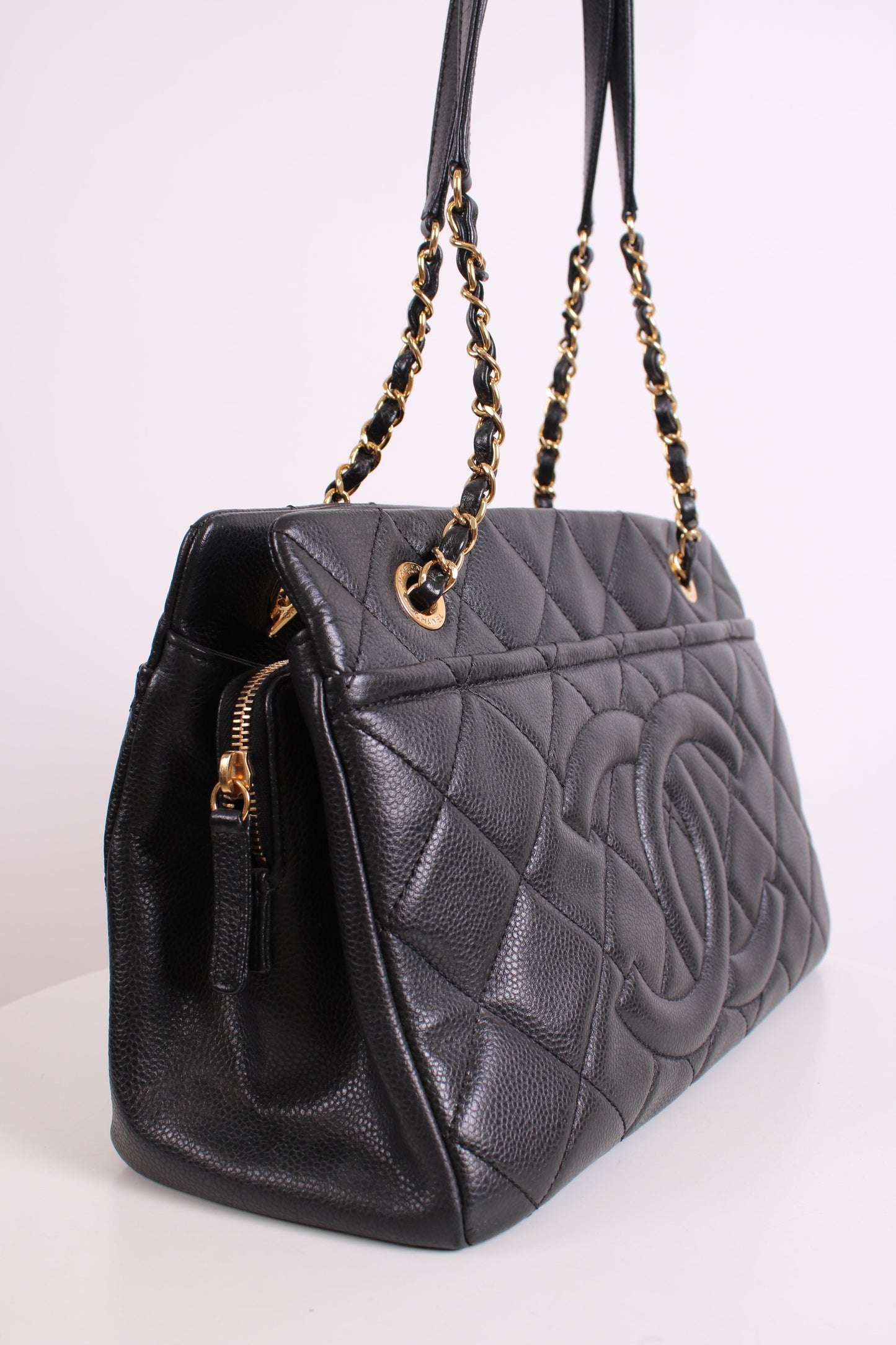Chanel Timeless CC Caviar Tote Black | O/S, Black