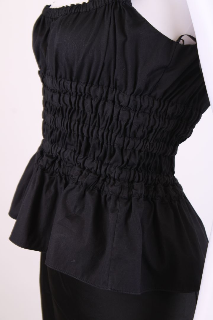 Brock Collection S/S Ruched Top Black S | Small, Black