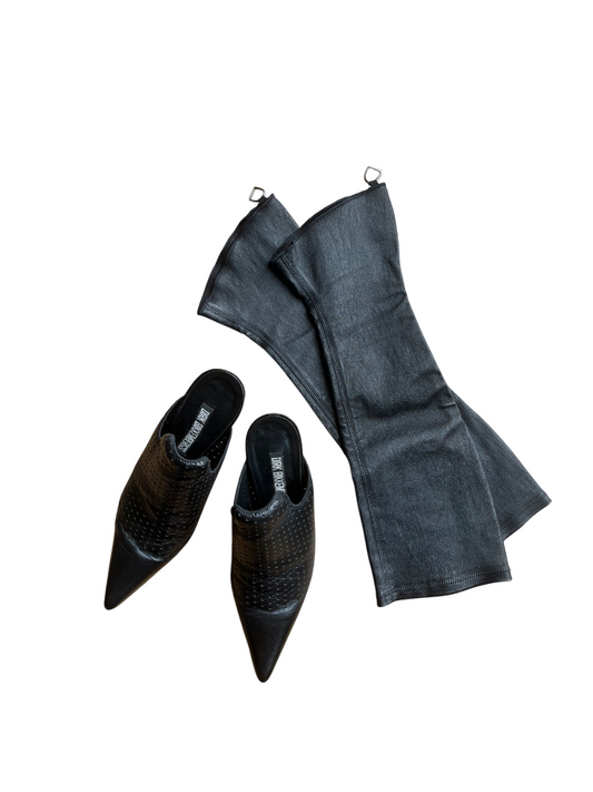 DIRK BIKKEMBERGS MULES WITH ATTACHABLE LEG (EU 35.5)