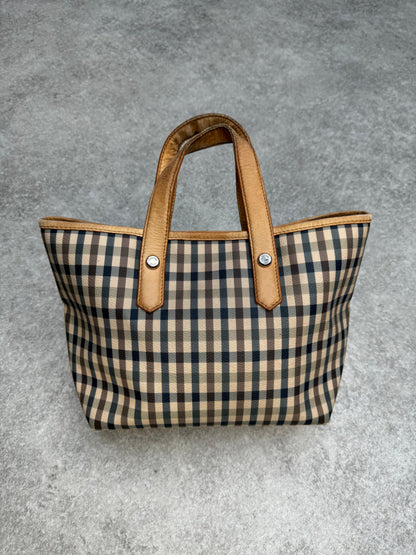 Aquascutum Leather Classic Multi Gingham Handbag