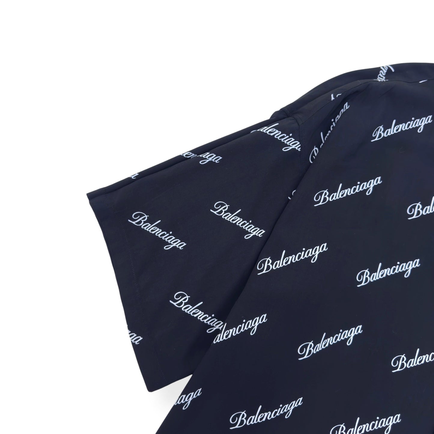 BALENCIAGA MONOGRAM PRINT OVERSIZED SHIRT BLACK / WHITE 34 / XS | XS, Black