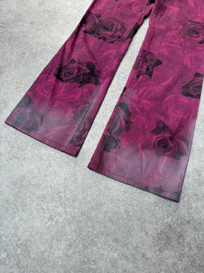 Just Cavalli Pink Rose Print Jeans