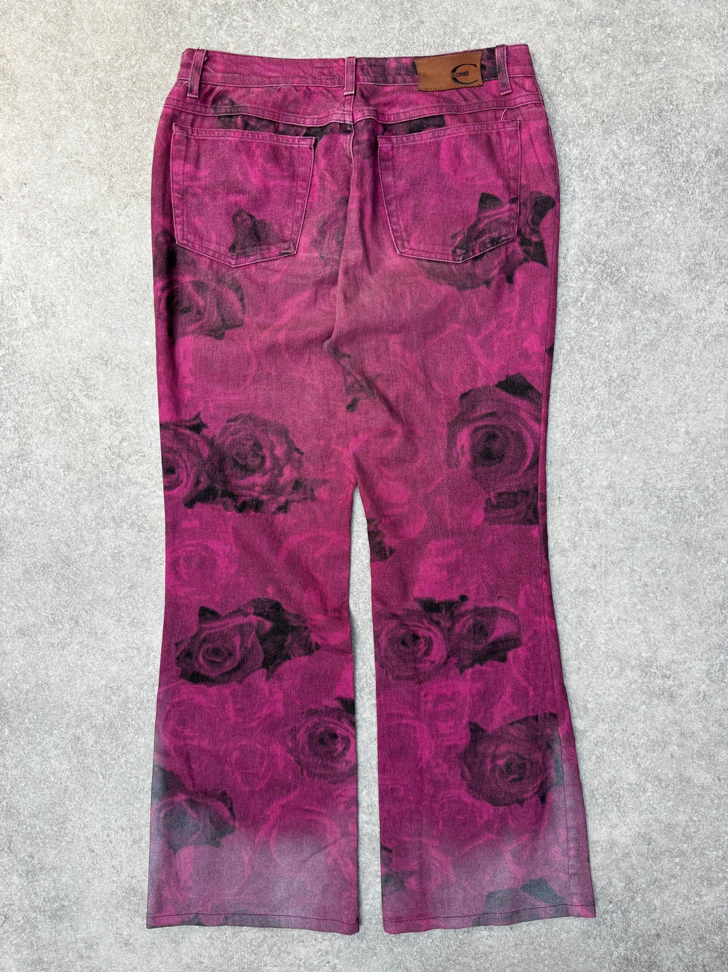 Just Cavalli Pink Rose Print Jeans