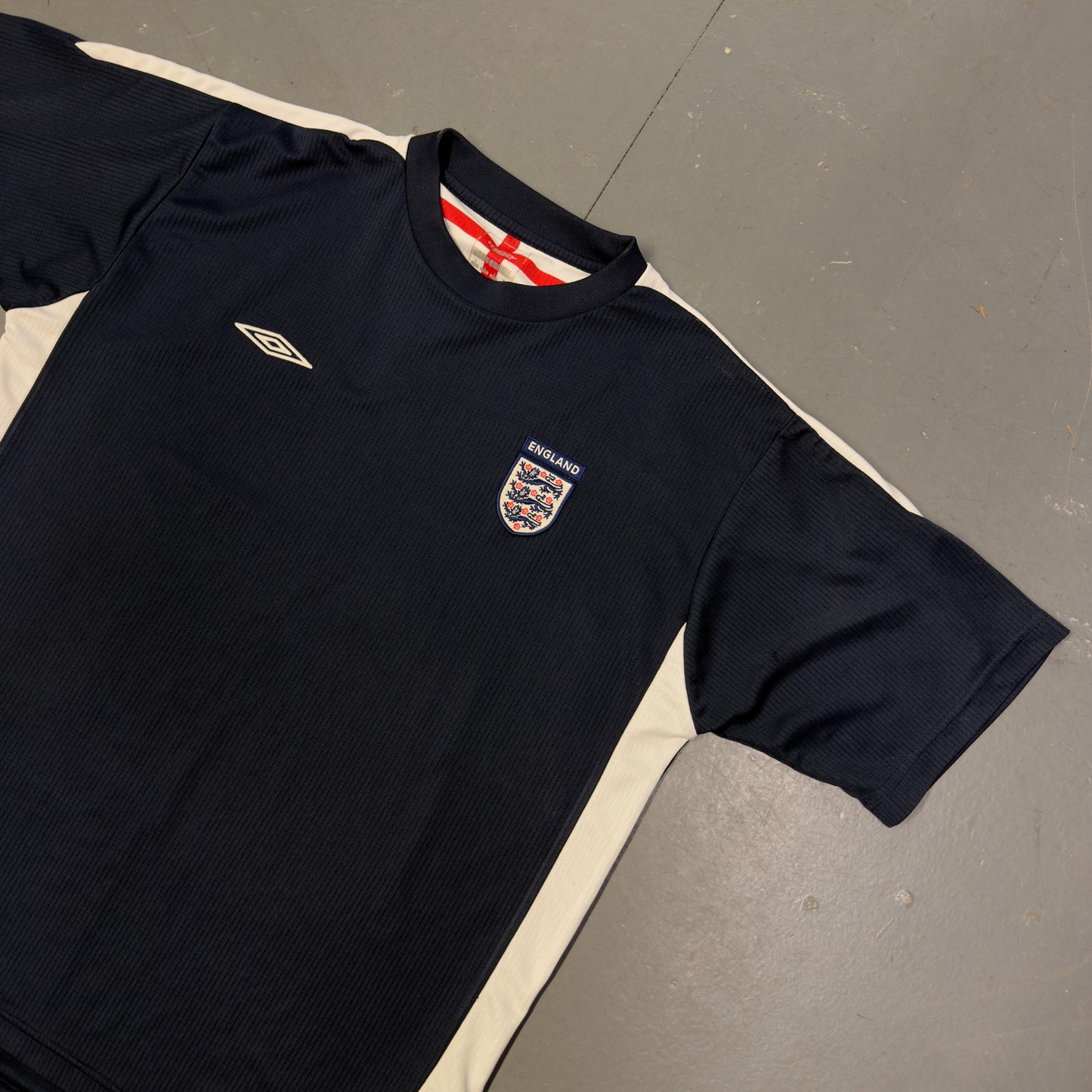 Umbro 2005/07 England Training Shirt In Navy (L) | Large, Navy