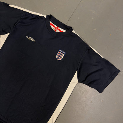 Umbro 2005/07 England Training Shirt In Navy (L) | Large, Navy
