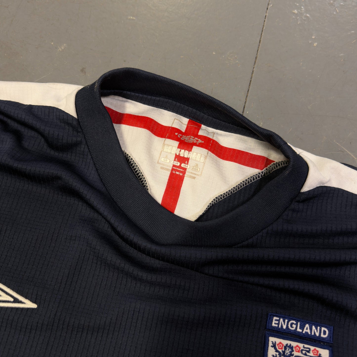 Umbro 2005/07 England Training Shirt In Navy (L) | Large, Navy