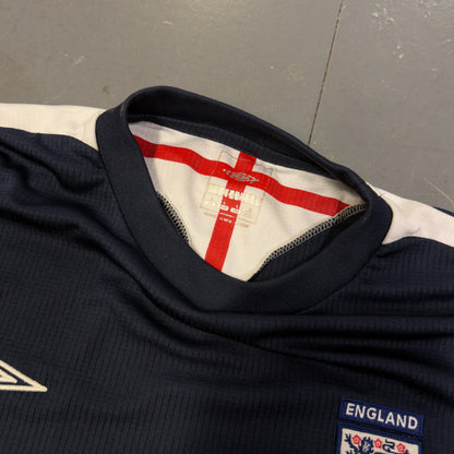 Umbro 2005/07 England Training Shirt In Navy (L) | Large, Navy