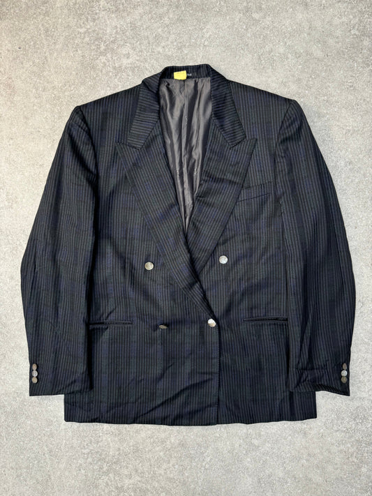 YSL Navy Pinstripe Double Breasted Blazer