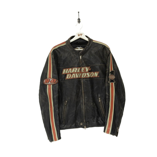 Harley Davidson Spellout Old School Leather Jacket