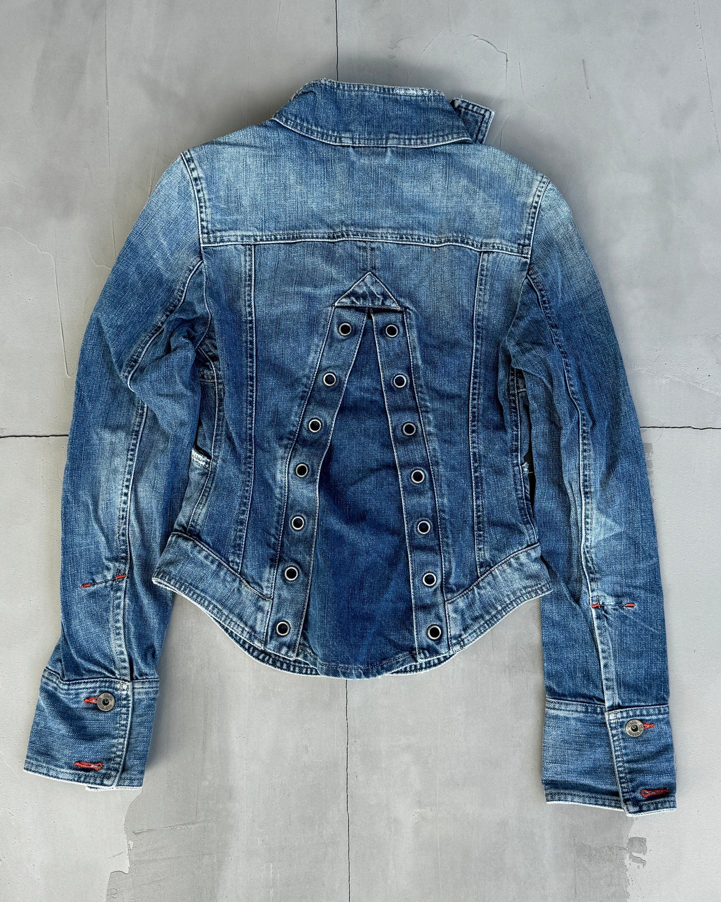 DIESEL DENIM CORSET BACK JACKET - XS | XS, Blue
