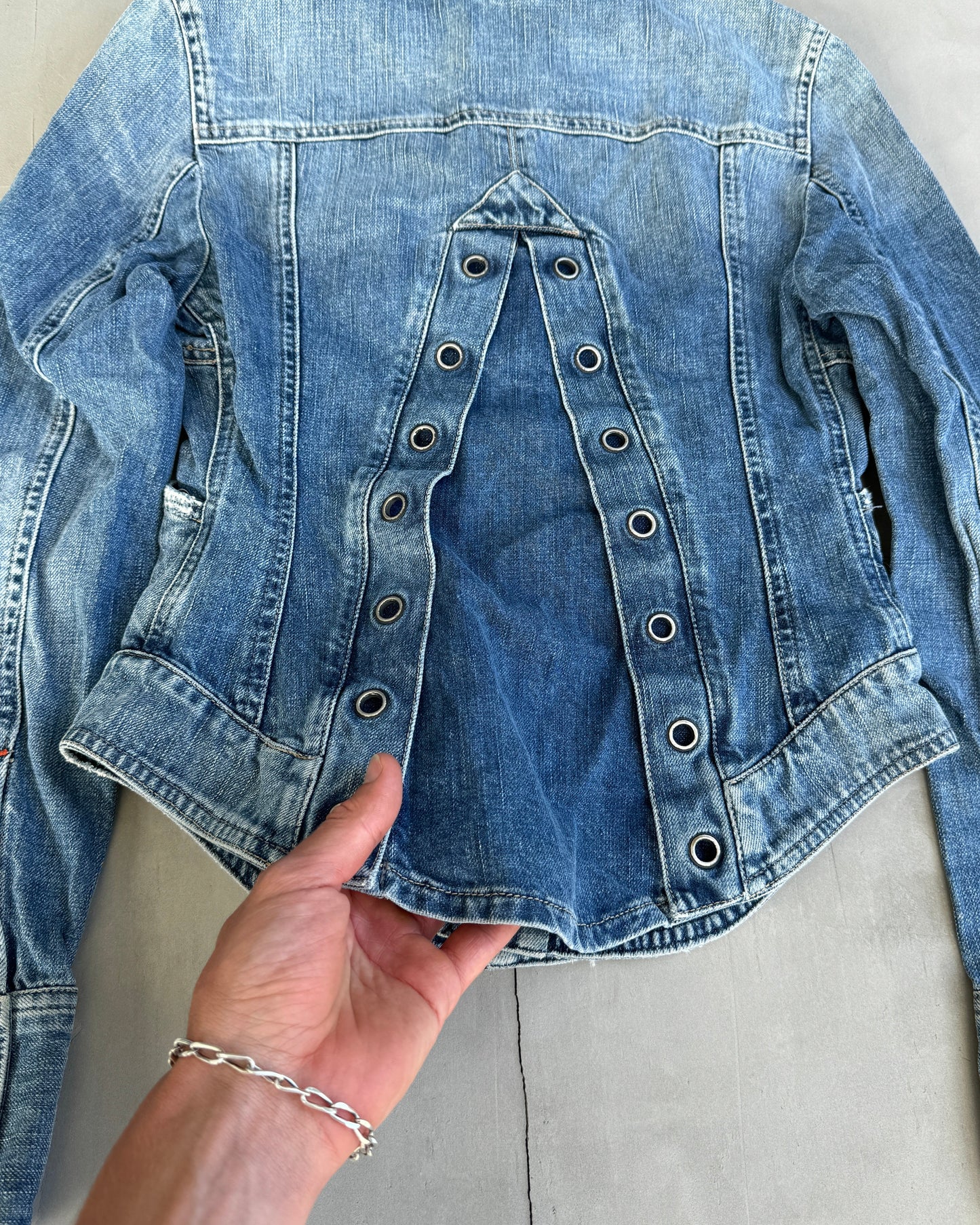 DIESEL DENIM CORSET BACK JACKET - XS