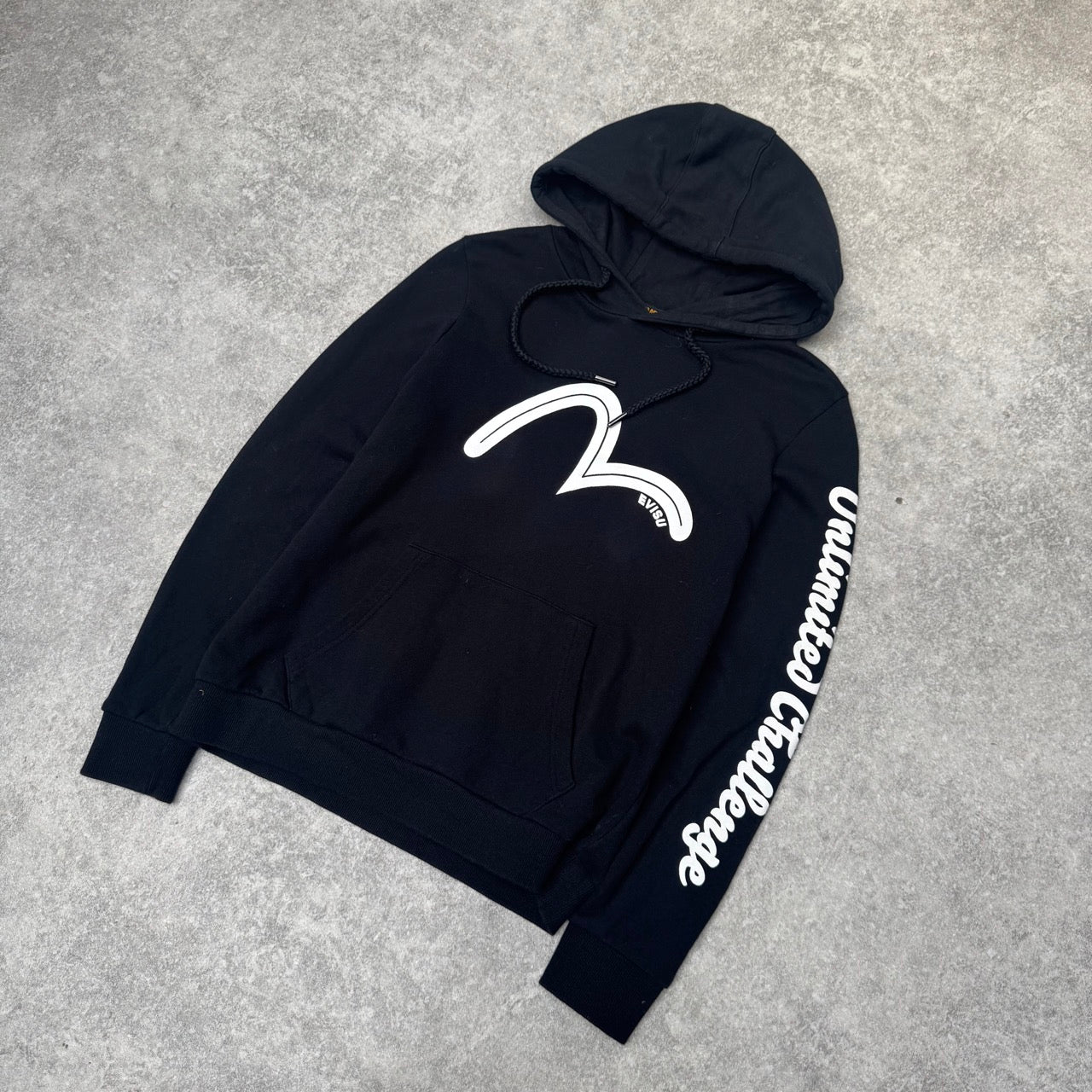 VT STAFF PICKS: Evisu Black "Unlimited Challenge" Logo Hoodie