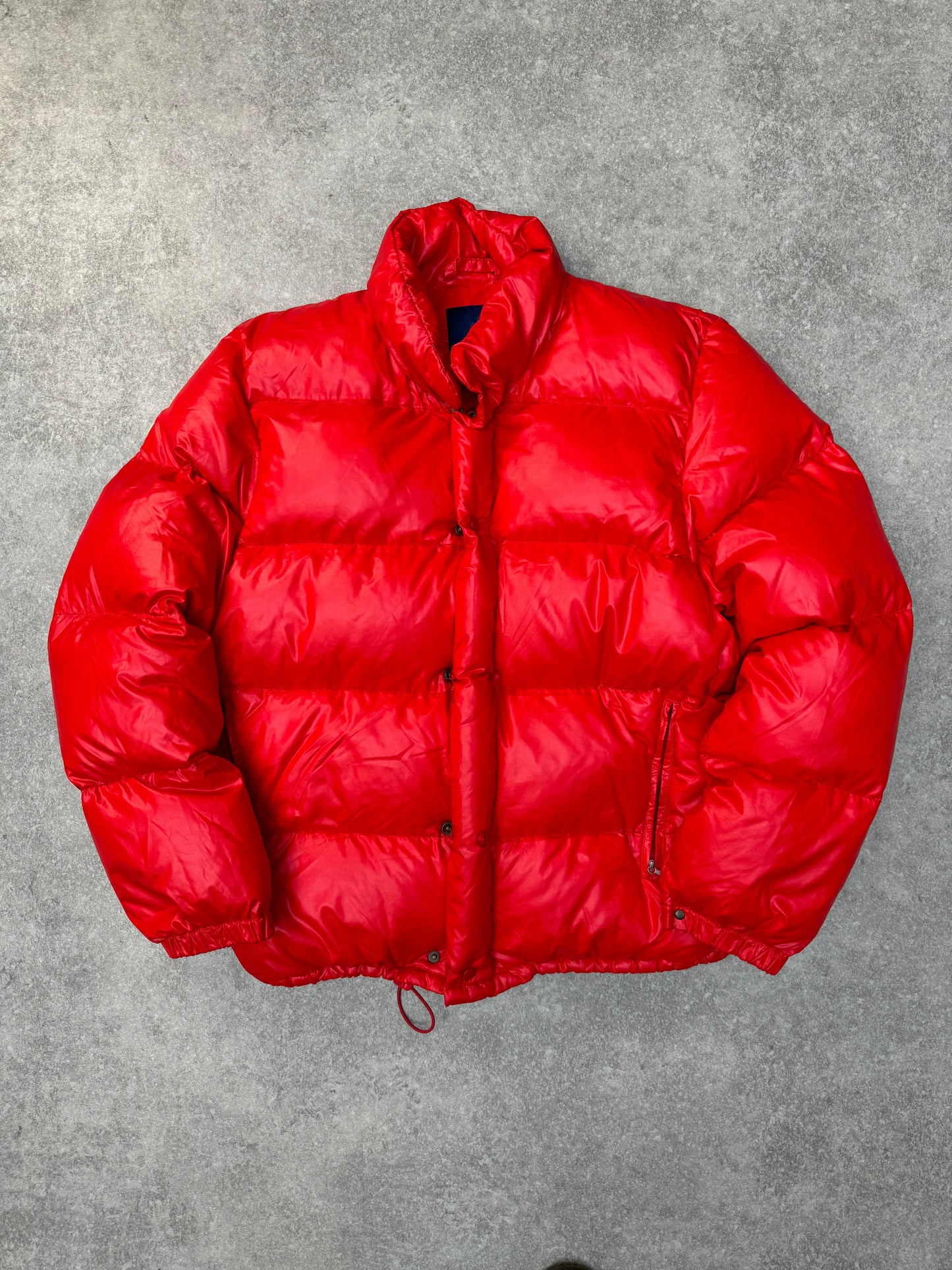 Moncler Red High Neck Puffer Jacket