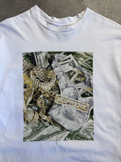 SS 2020 Supreme Jewelery & Money White Graphic Tee