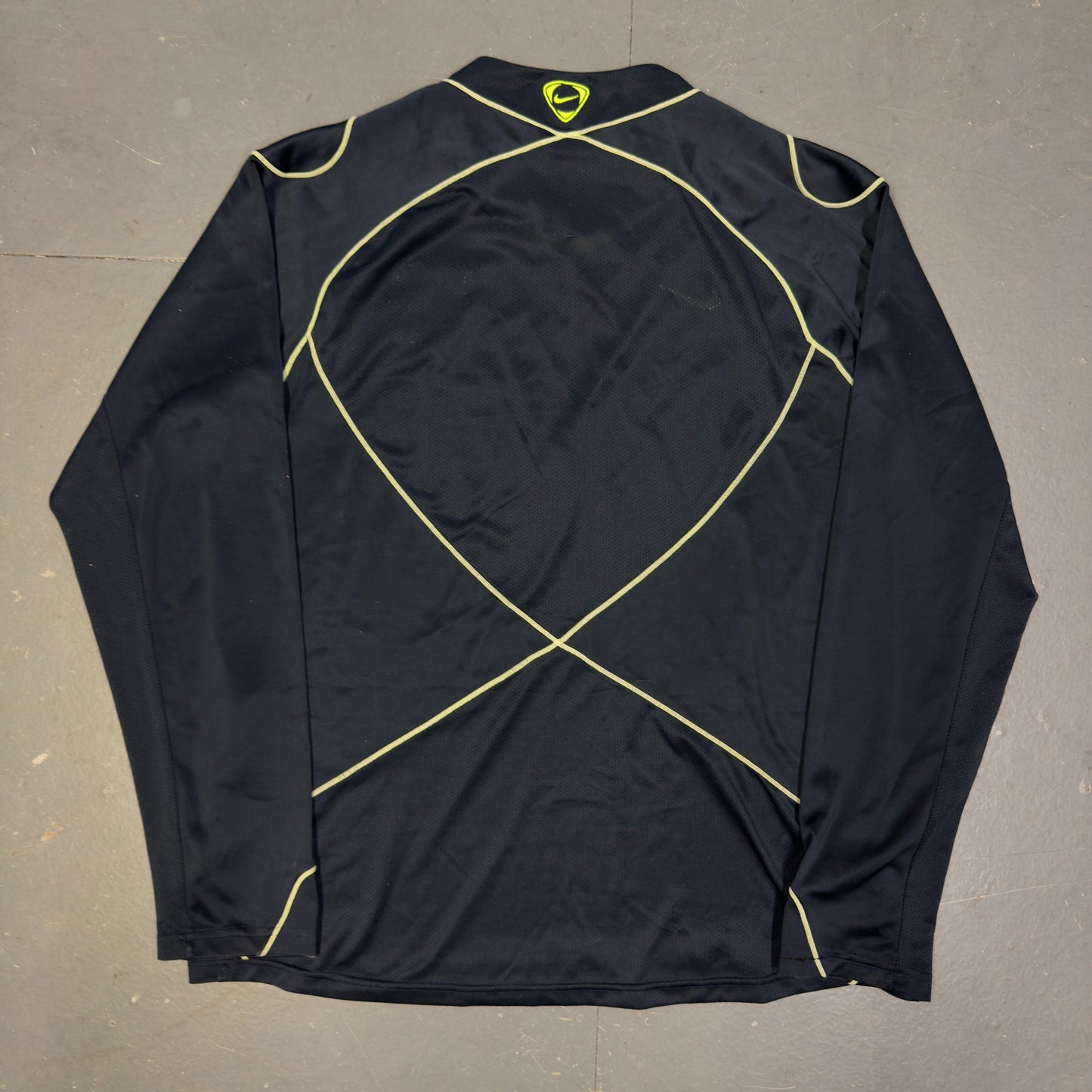 Nike Barcelona 2007/08 Long Sleeve Training Shirt In Navy (L) | Large, Navy