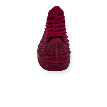 CHRISTIAN LOUBOUTIN LOUIS SPIKE SUEDE HIGH TOP SNEAKER RED 41.5 / UK7.5 | UK 7.5, Red