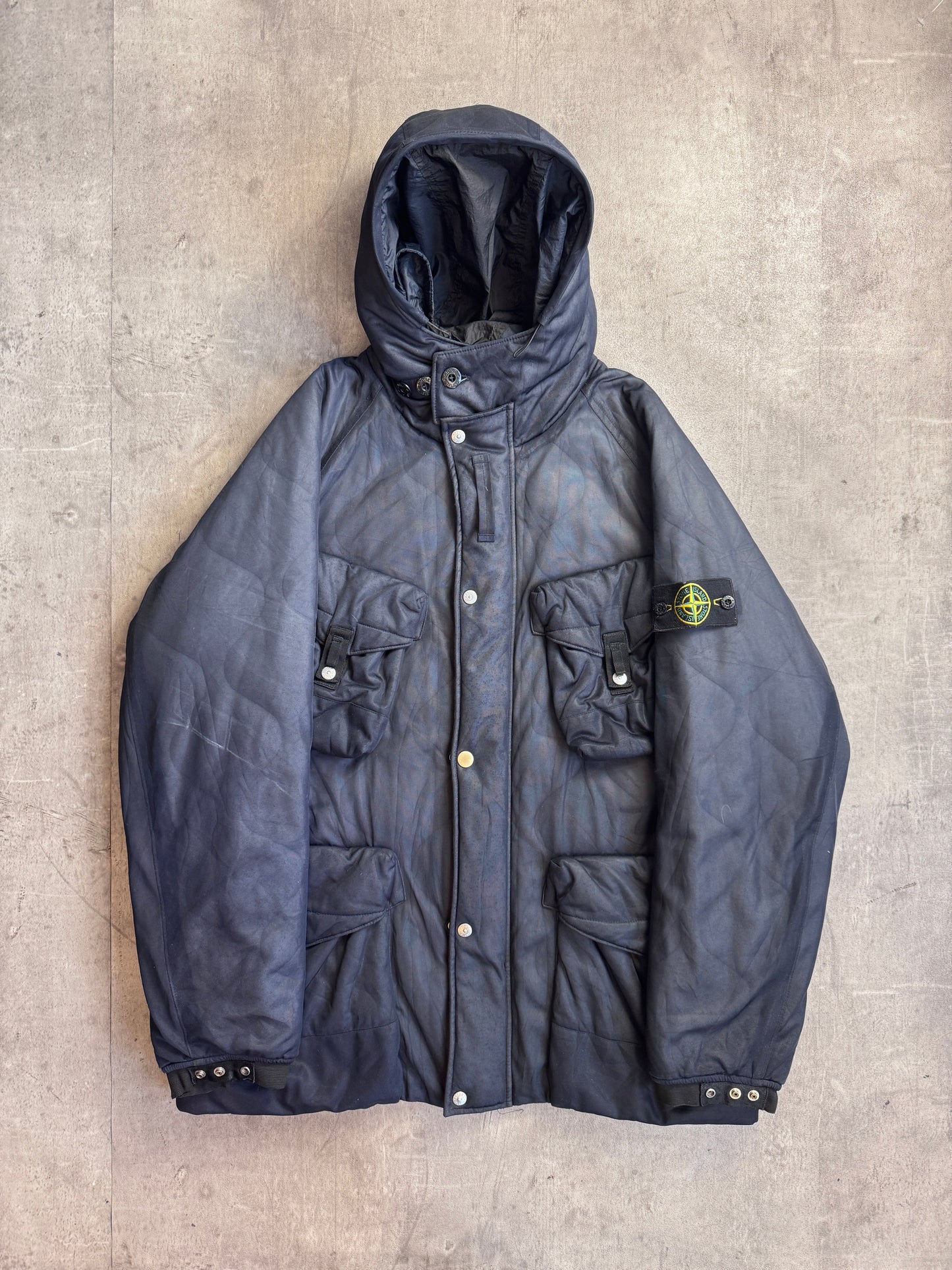 A/W 2009 Stone Island Dual Layer Military Quilt 4 Pocket Parka