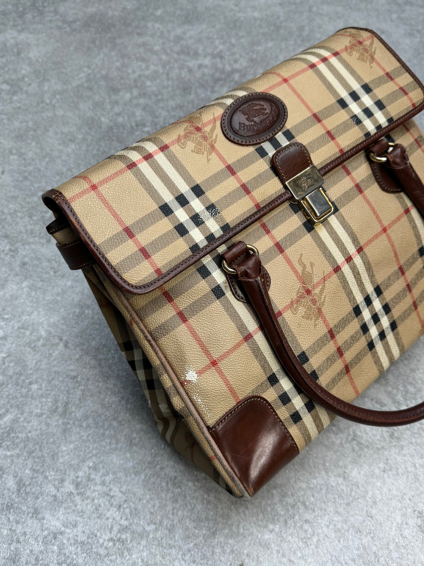 Burberry Classic Nova Check Back Zip Handbag