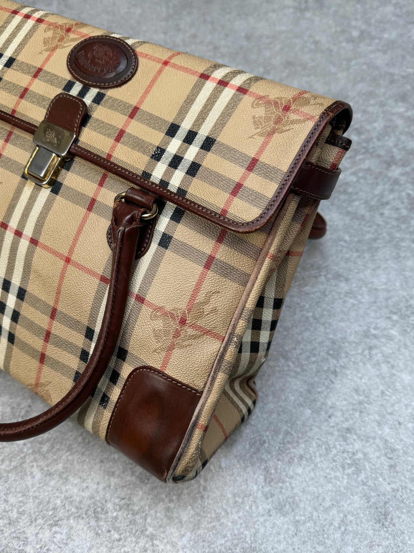 Burberry Classic Nova Check Back Zip Handbag