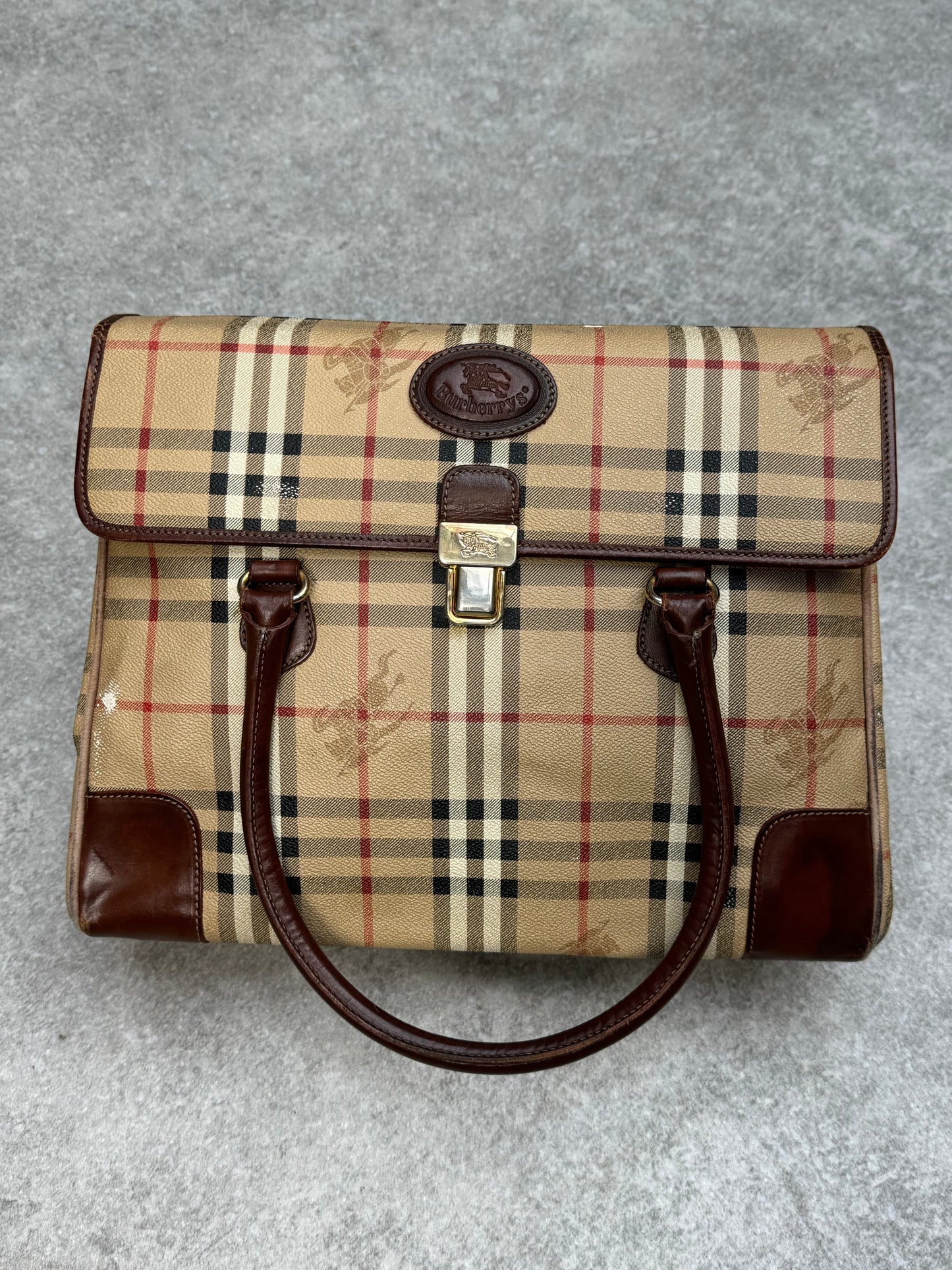 Burberry Classic Nova Check Back Zip Handbag