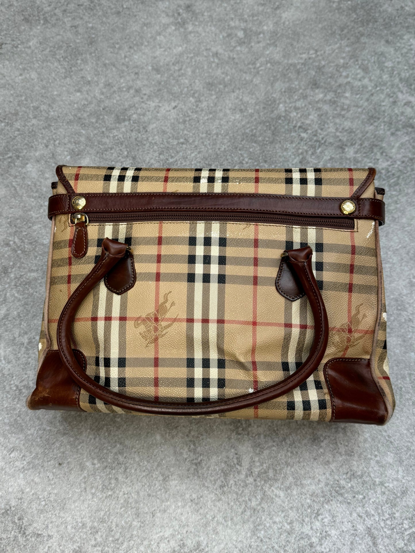 Burberry Classic Nova Check Back Zip Handbag