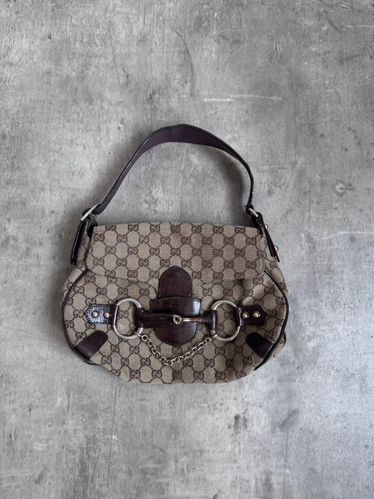 Gucci Horsebit Chain GG Shoulder Bag