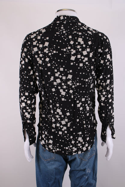 Saint Laurent L/S Square Print Shirt Black/ White M | O/S, Multicoloured
