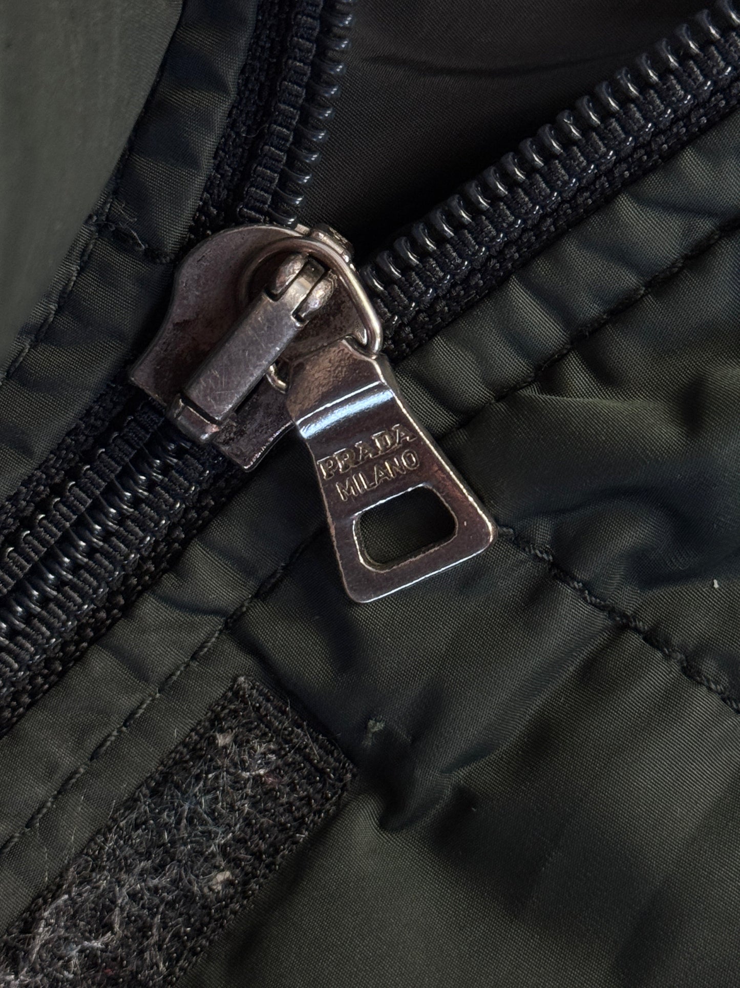 Prada Sport Green Down Quilt Technical Puffer Jacket