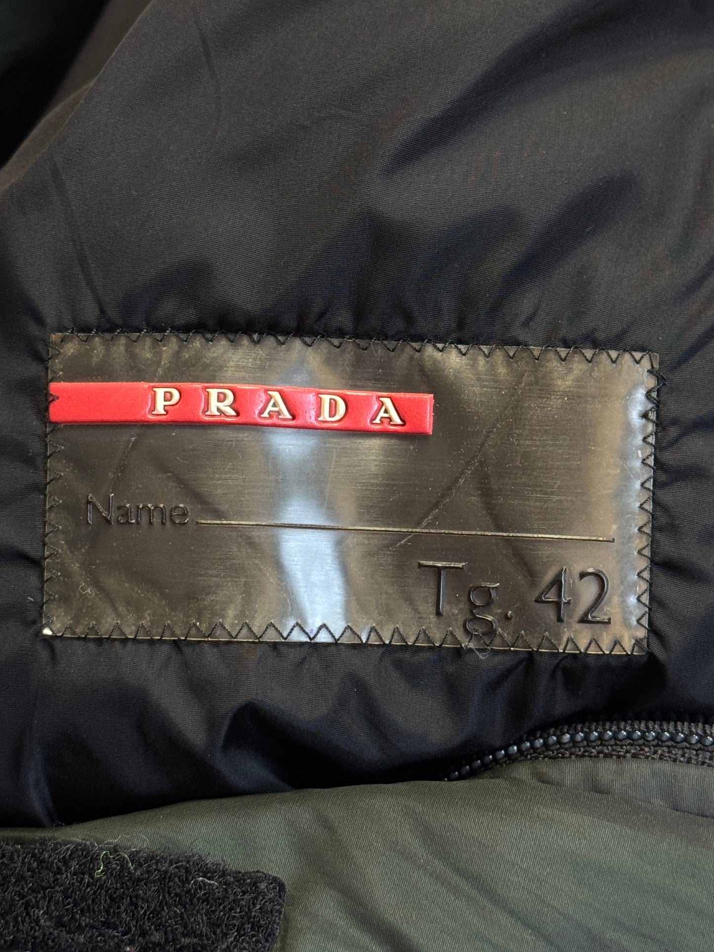 Prada Sport Green Down Quilt Technical Puffer Jacket