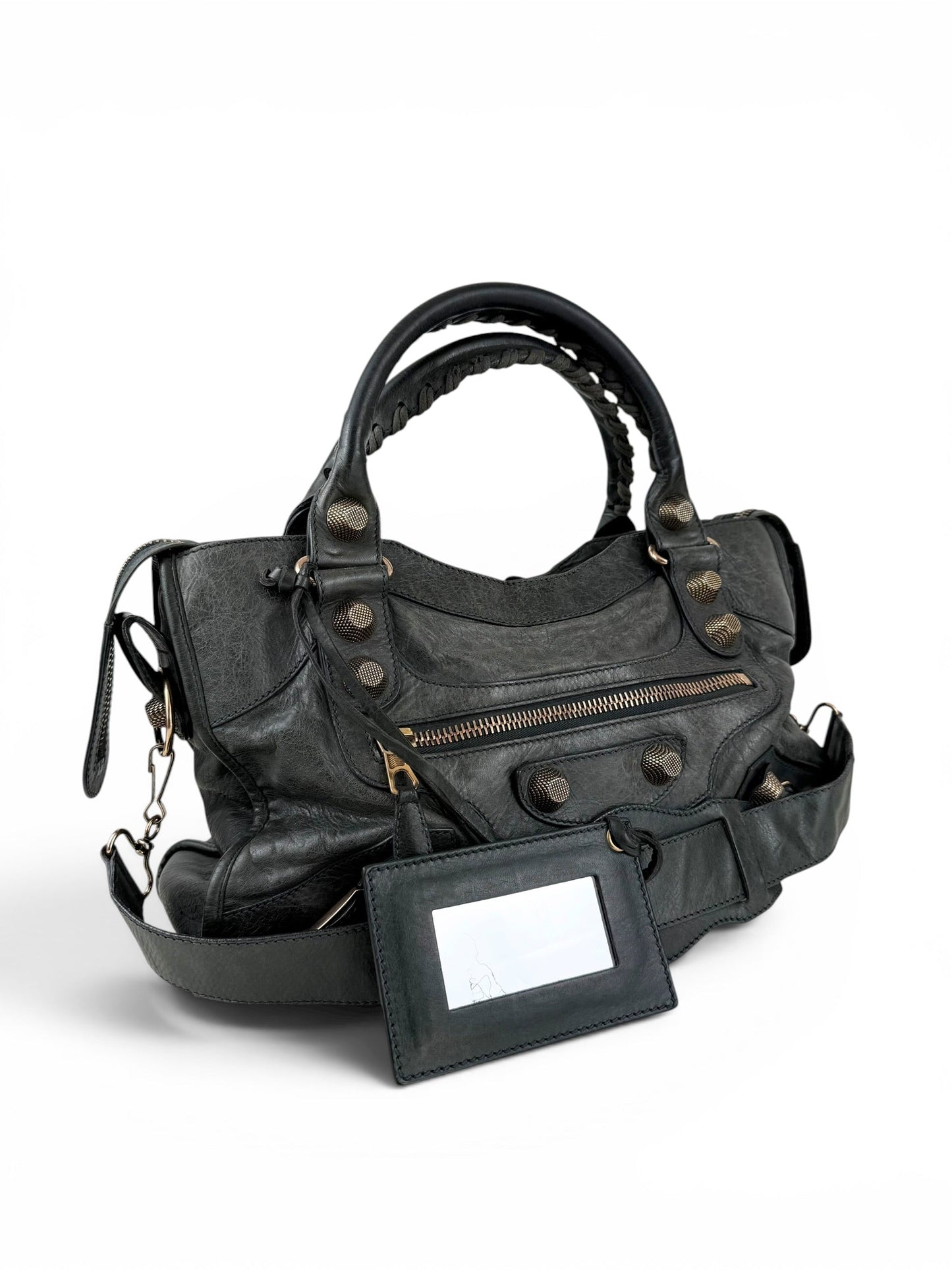 2010s Balenciaga The Giant City 21 Dark Grey Leather Handbag | O/S, Multicoloured