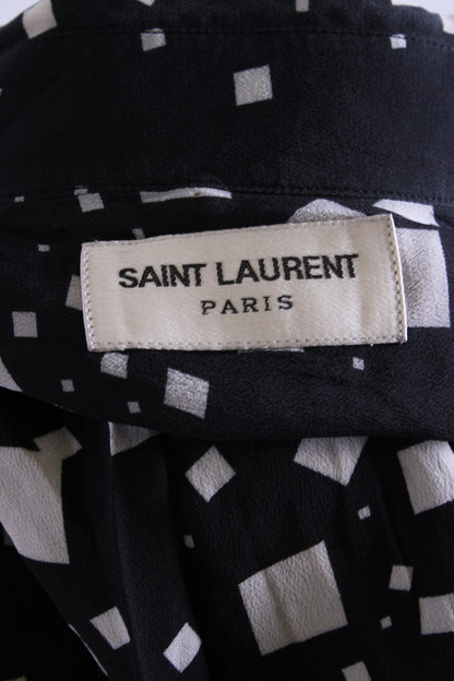 Saint Laurent L/S Square Print Shirt Black/ White M | O/S, Multicoloured