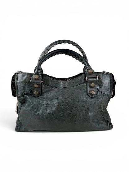2010s Balenciaga The Giant City 21 Dark Grey Leather Handbag | O/S, Multicoloured