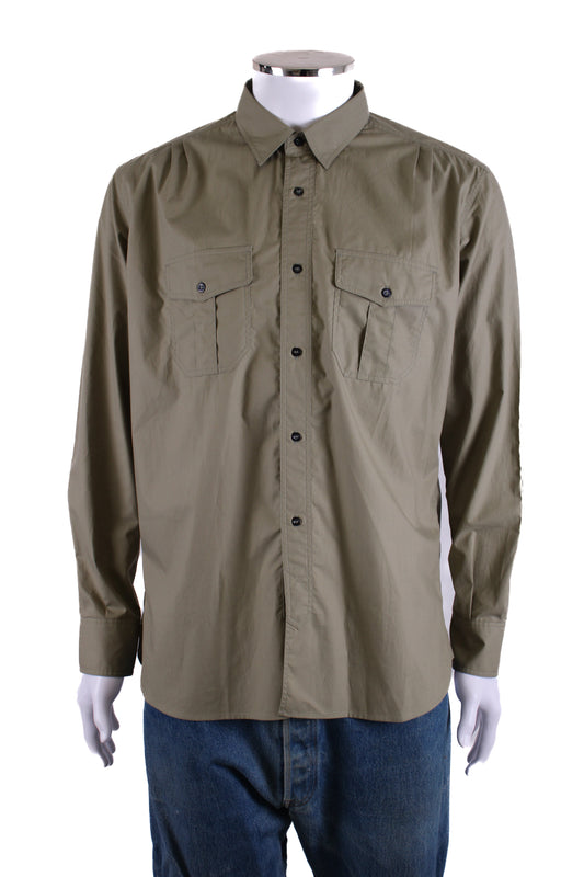Larusmiani Milano Shirt Khaki 40 | O/S, Black