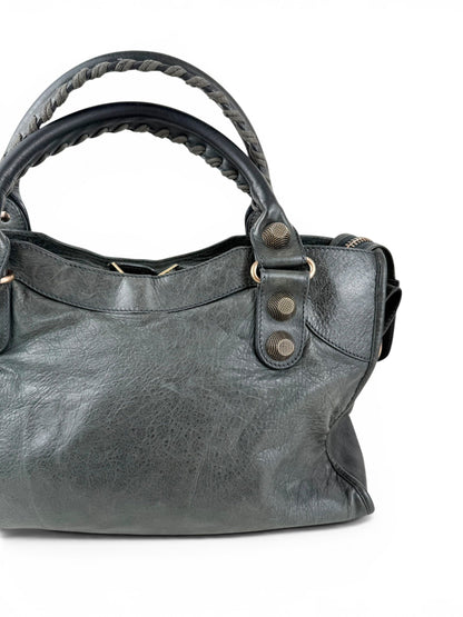 2010s Balenciaga The Giant City 21 Dark Grey Leather Handbag | O/S, Multicoloured