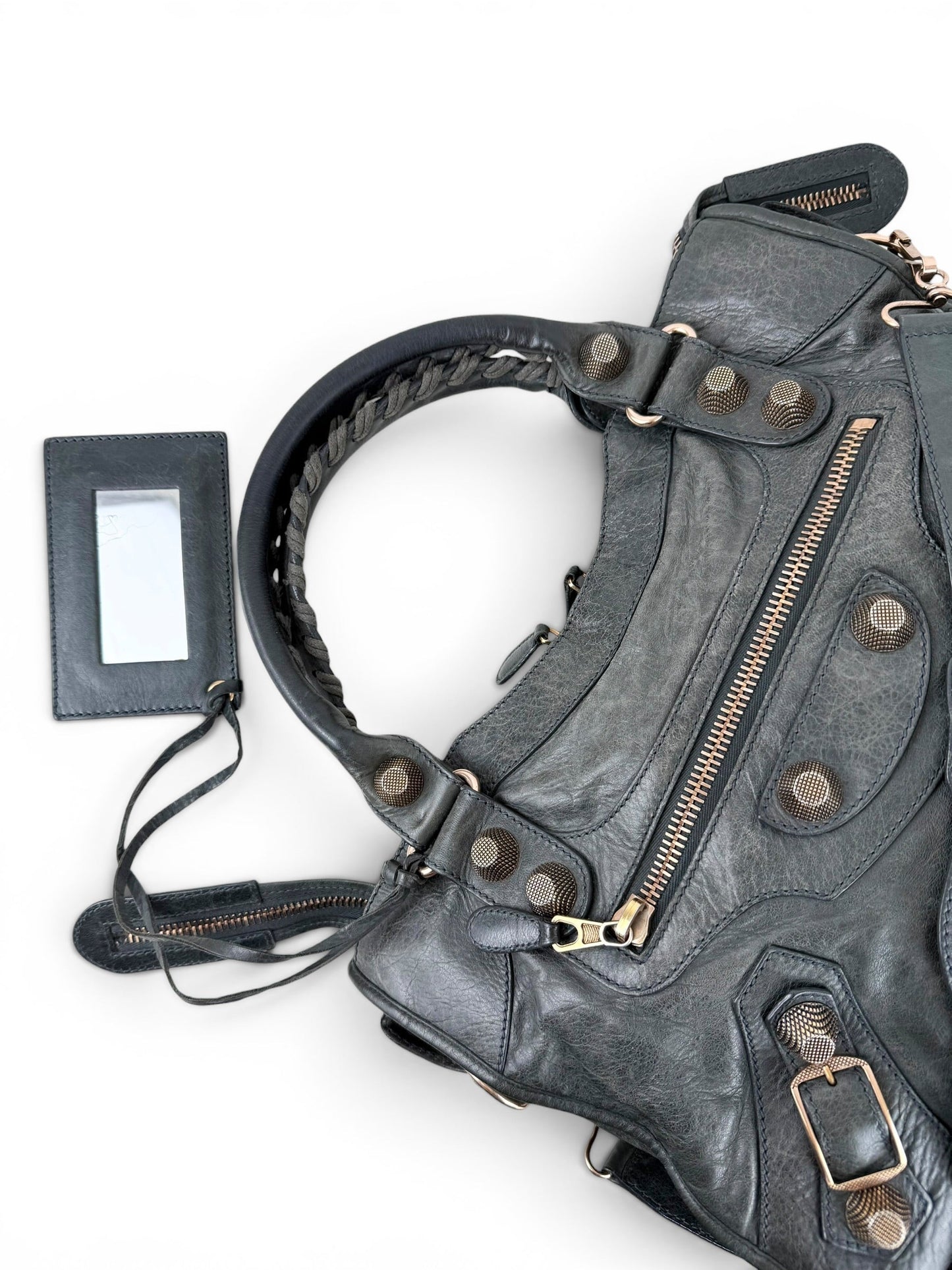 2010s Balenciaga The Giant City 21 Dark Grey Leather Handbag | O/S, Multicoloured
