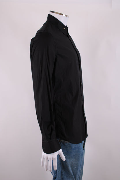 Alexander McQueen L/S Skull Collar Button Shirt Black 15.5/ M | O/S, Black