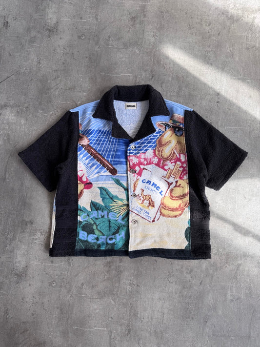 VT Rework: Camel Beach Towelling Boxy Shirt
