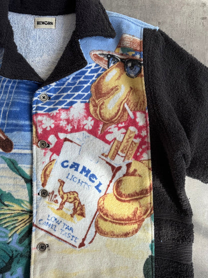 VT Rework: Camel Beach Towelling Boxy Shirt